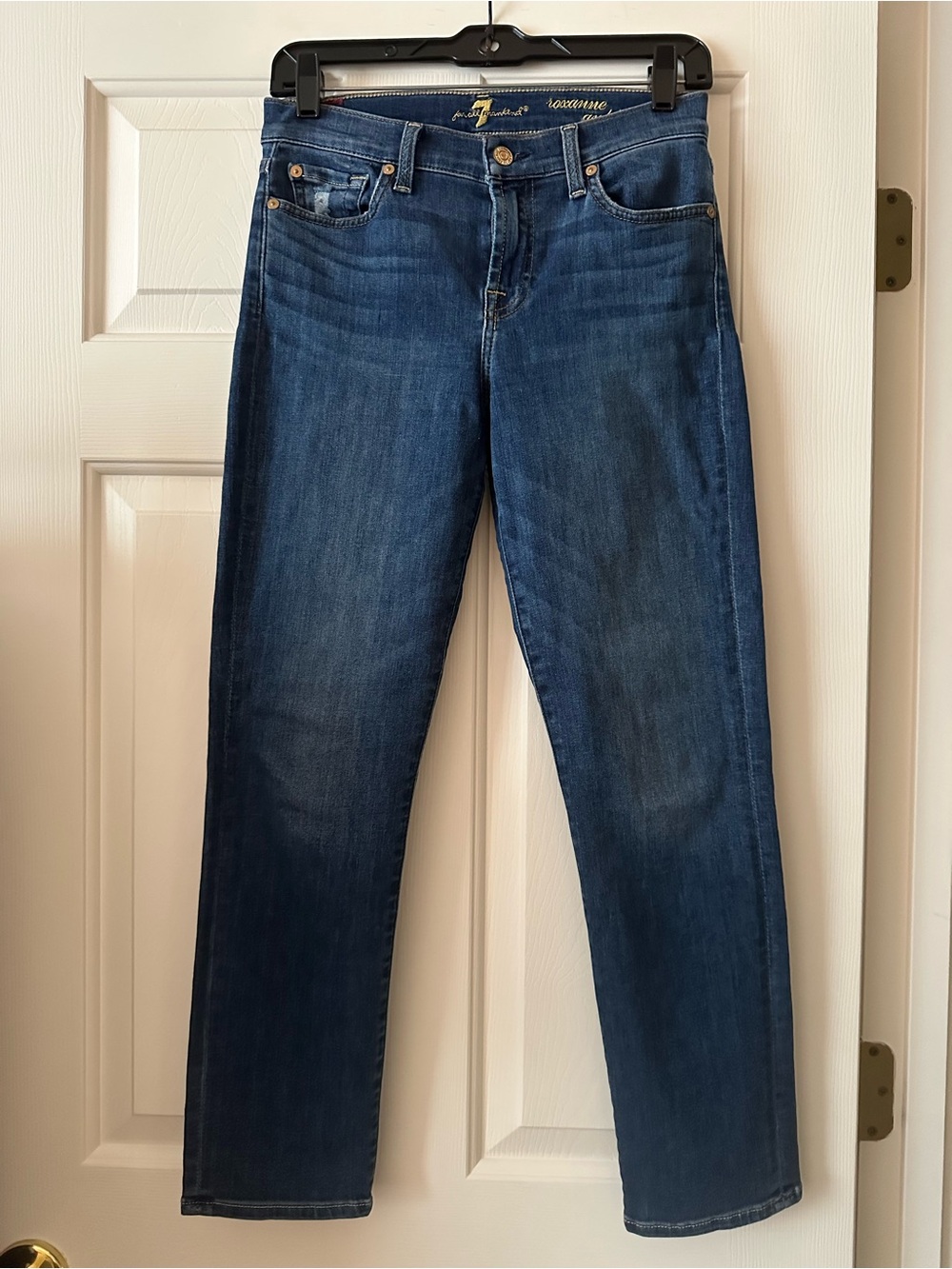 7 for All Mankind Roxanne Ankle Dark Wash Skinny Leg Jeans- 26